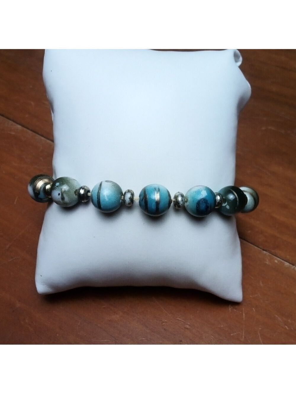 Turquoise Gold Beads Bracelet
